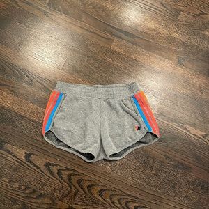 Aviator Nation Womens 5 Stripe Jogger Shorts Size M